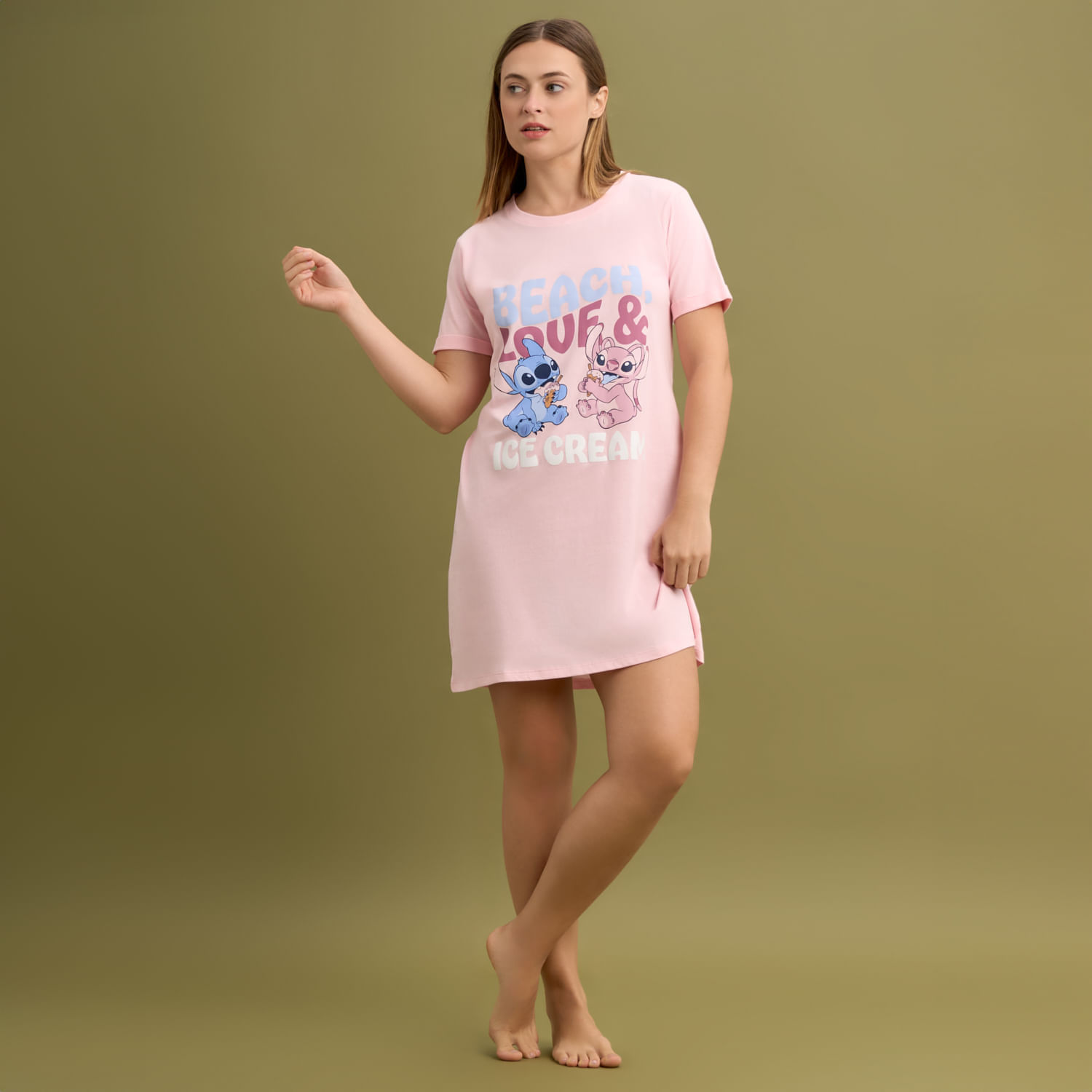 Camisón Pijama Mujer Ice Cream Stitch & Angel Disney
