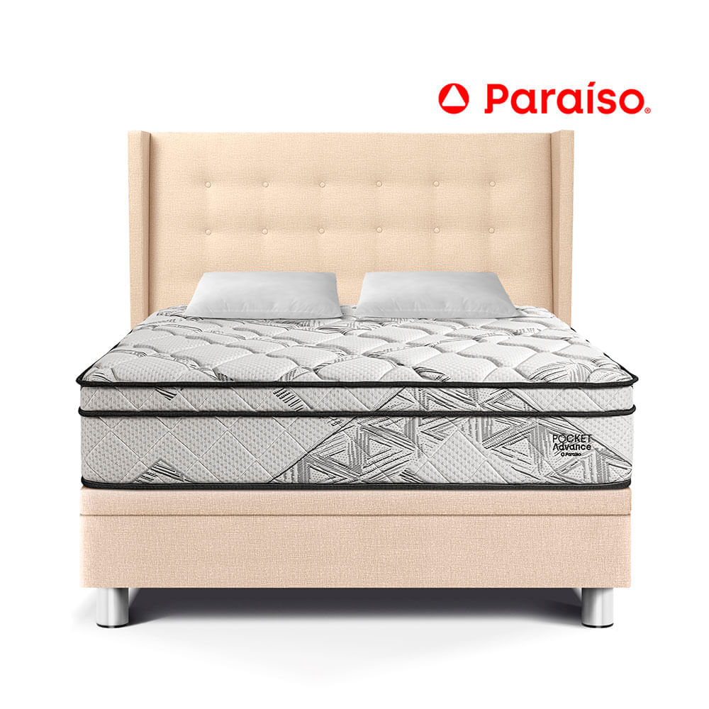 Dormitorio Boxet Gold Pocket Advance Queen Champagne