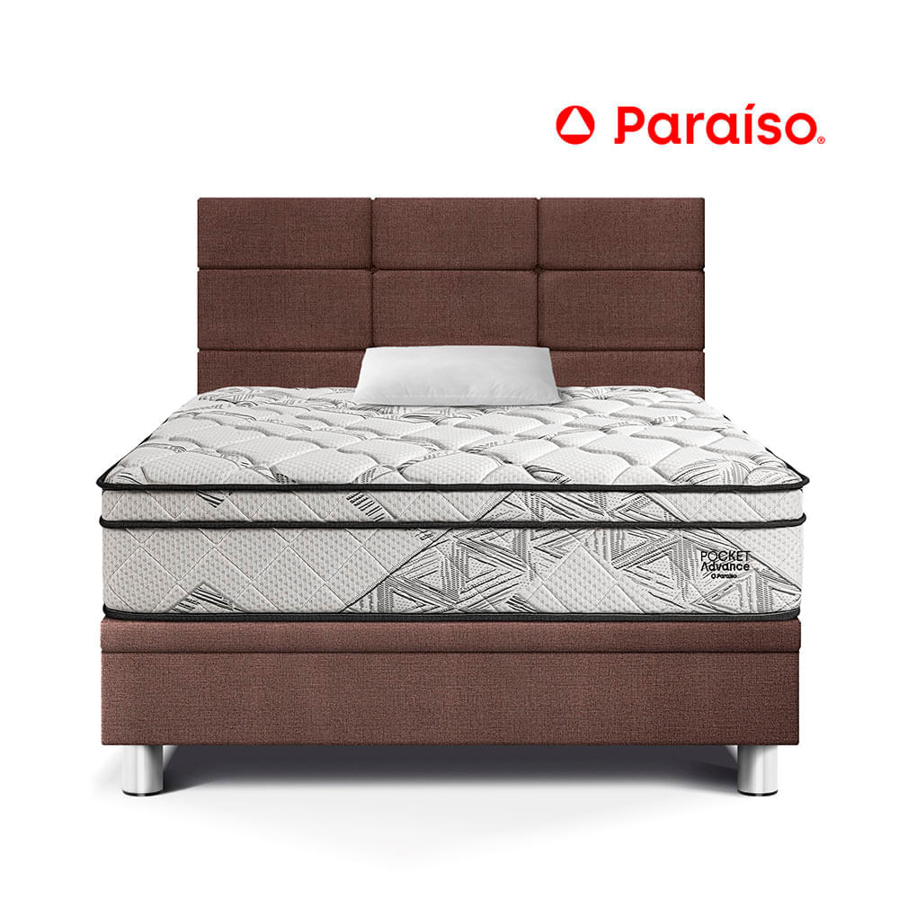 Dormitorio Boxet Blocks Pocket Advance 1.5 Plazas Chocolate
