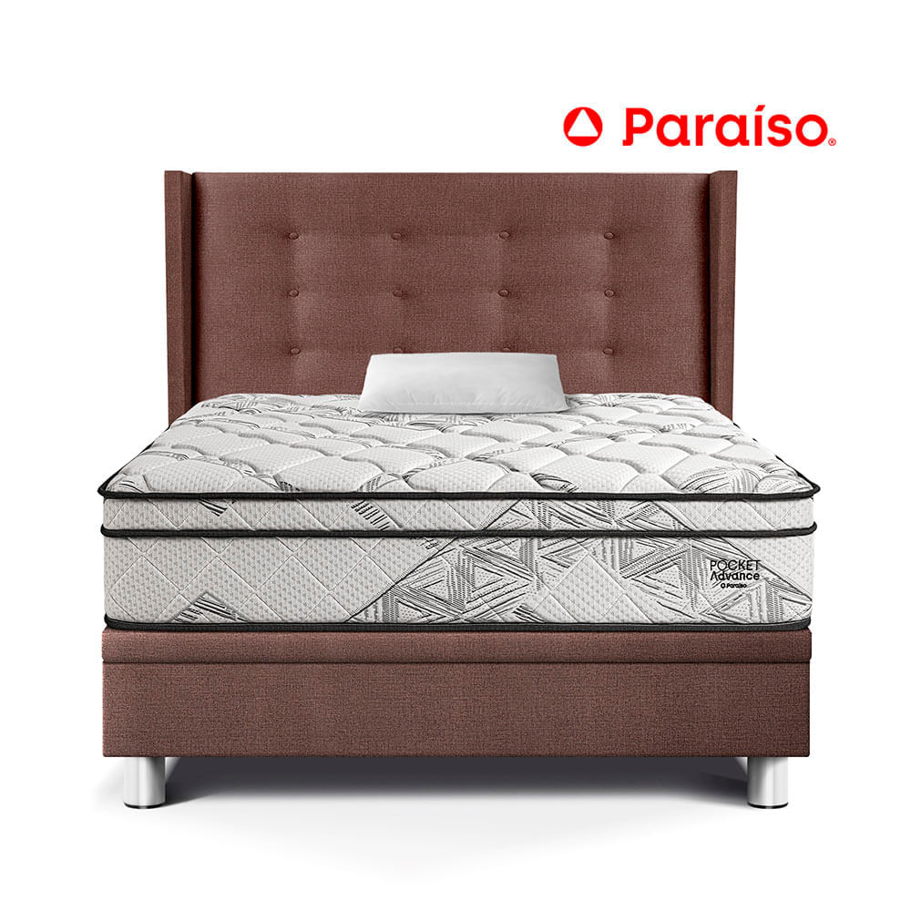Dormitorio Boxet Gold Pocket Advance 1.5 Plazas Chocolate