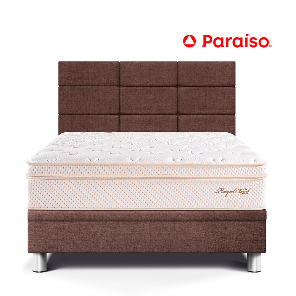 Dormitorio Boxet Blocks Royal Cloud 1.5 Plazas Chocolate