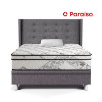 Dormitorio Boxet Gold Pocket Advance 1.5 Plazas Gris