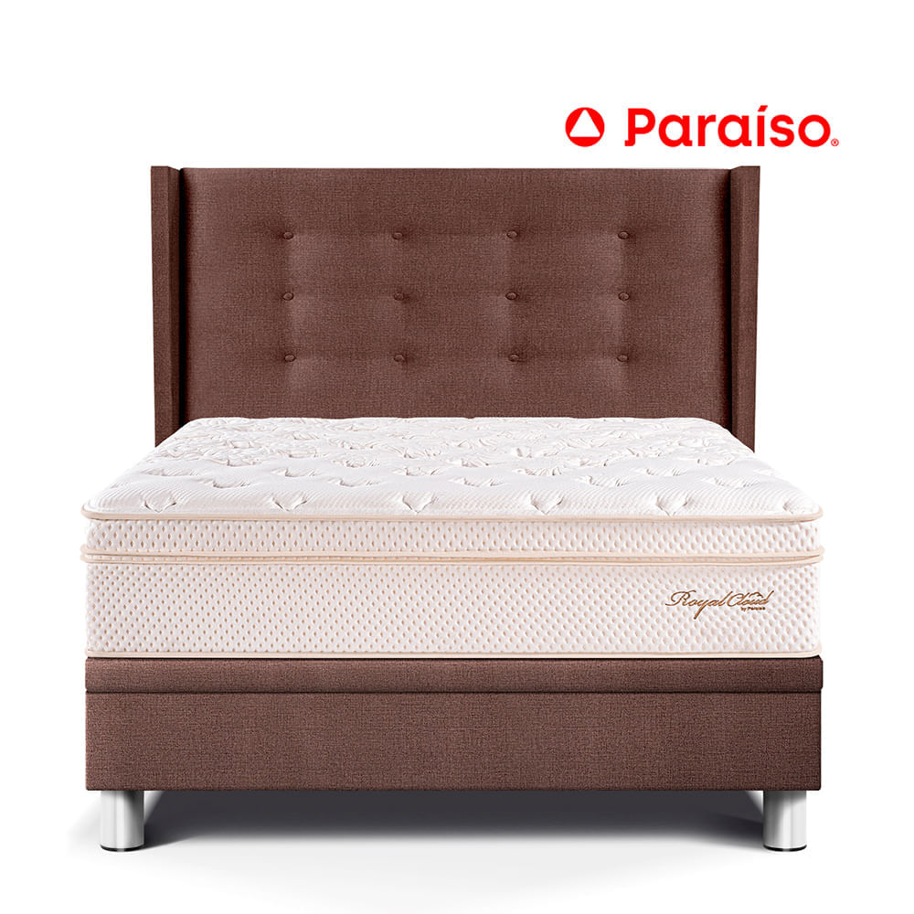 Dormitorio Boxet Gold Royal Cloud 1.5 Plazas Chocolate