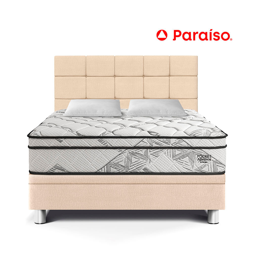 Dormitorio Boxet Blocks Pocket Advance Queen Champagne
