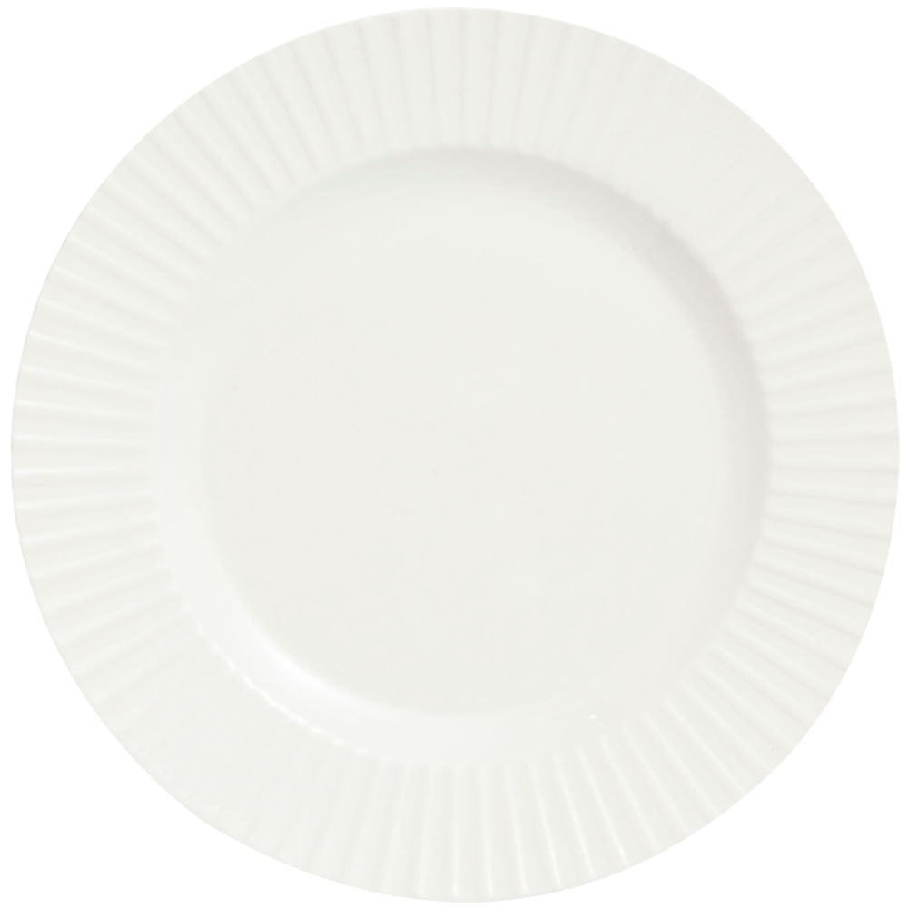 Plato de Entrada VIVA HOME Porcelana Blanca Rayas