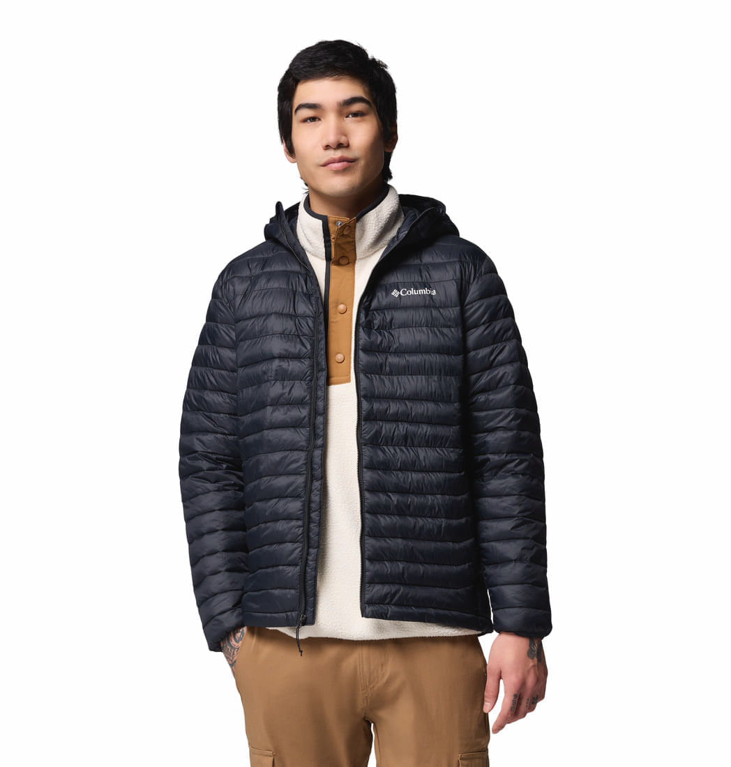 Casaca Para Hombre Sintética Con Capucha Powder Pass™ Negra Vestuario
