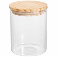 Cánister de Vidrio VIVA HOME C/Tapa de Madera 500ml
