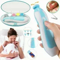 Kit de Cortauñas Portátil Seguros para Bebes Celeste