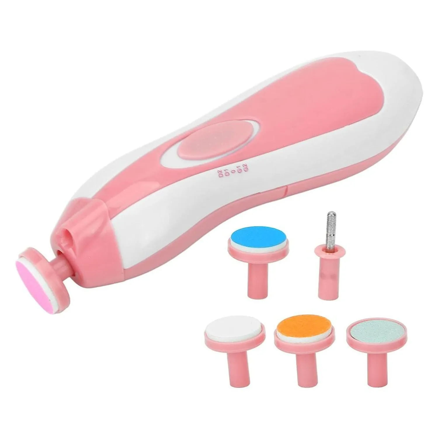 Set de Pulidor de Unas de Bebes Set de Manicura Rosado