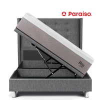 Dormitorio Boxet Gold Royal Balanzze 1.5 Plazas Gris