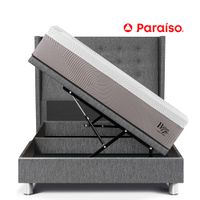 Dormitorio Boxet Gold Royal Balanzze 2 Plazas Gris