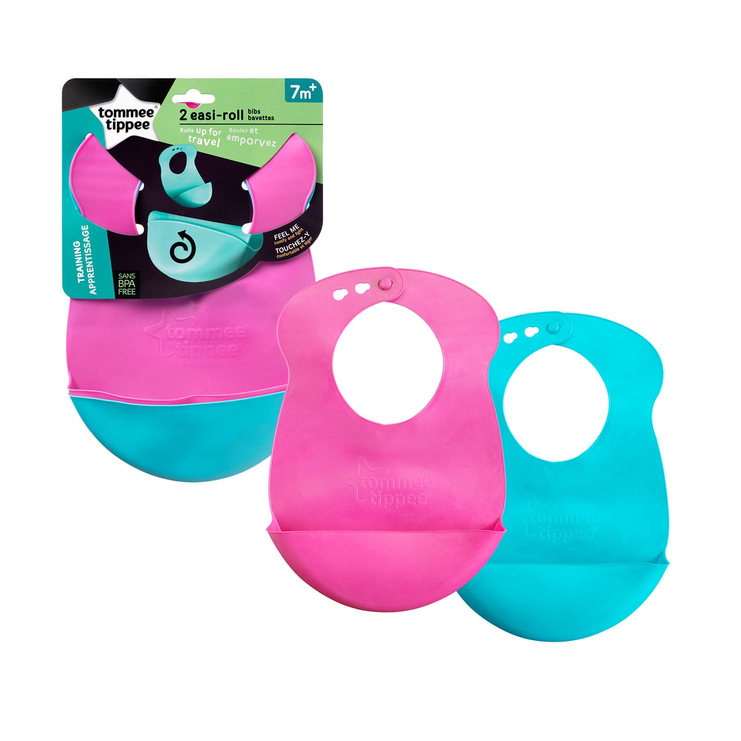 Pack X2 Baberos De Silicona Tommee Tippee Niña