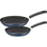 Juego de sartenes de Aluminio Sicilia Azul x 2 piezas (20 cm26 cm) - MEGA IMPORT