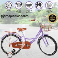 Bicicleta Para Niña Aro 20 «NEW LADY» con Canasta Morado