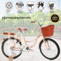 Bicicleta Para Niña Aro 20 «LADY» con Canasta Beige