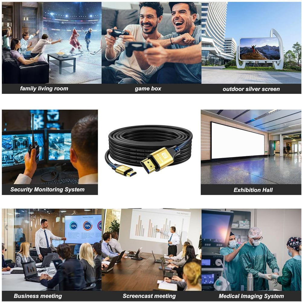 Cable Hdmi 8K 2.1 3 Metros 48gbps 60Hz 4k 120Hz ULTRA HD HDR PVC
