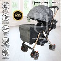 Coche Cuna de Paseo Mooi Gris