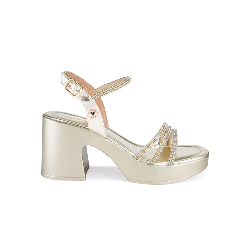 Sandalias Via Uno Mujer 2B760-11 Dorado
