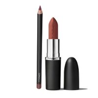 Set Labial Mac Macximal Velvet Teddy + Delineador Lip Pencil Plum
