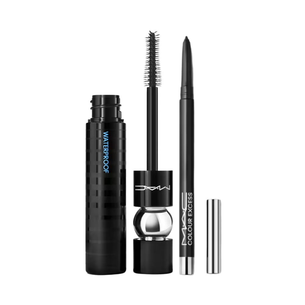Set Máscara De Pestañas Mac Macstack Waterproof 12Ml + Delineador En Gel Glide Or Die