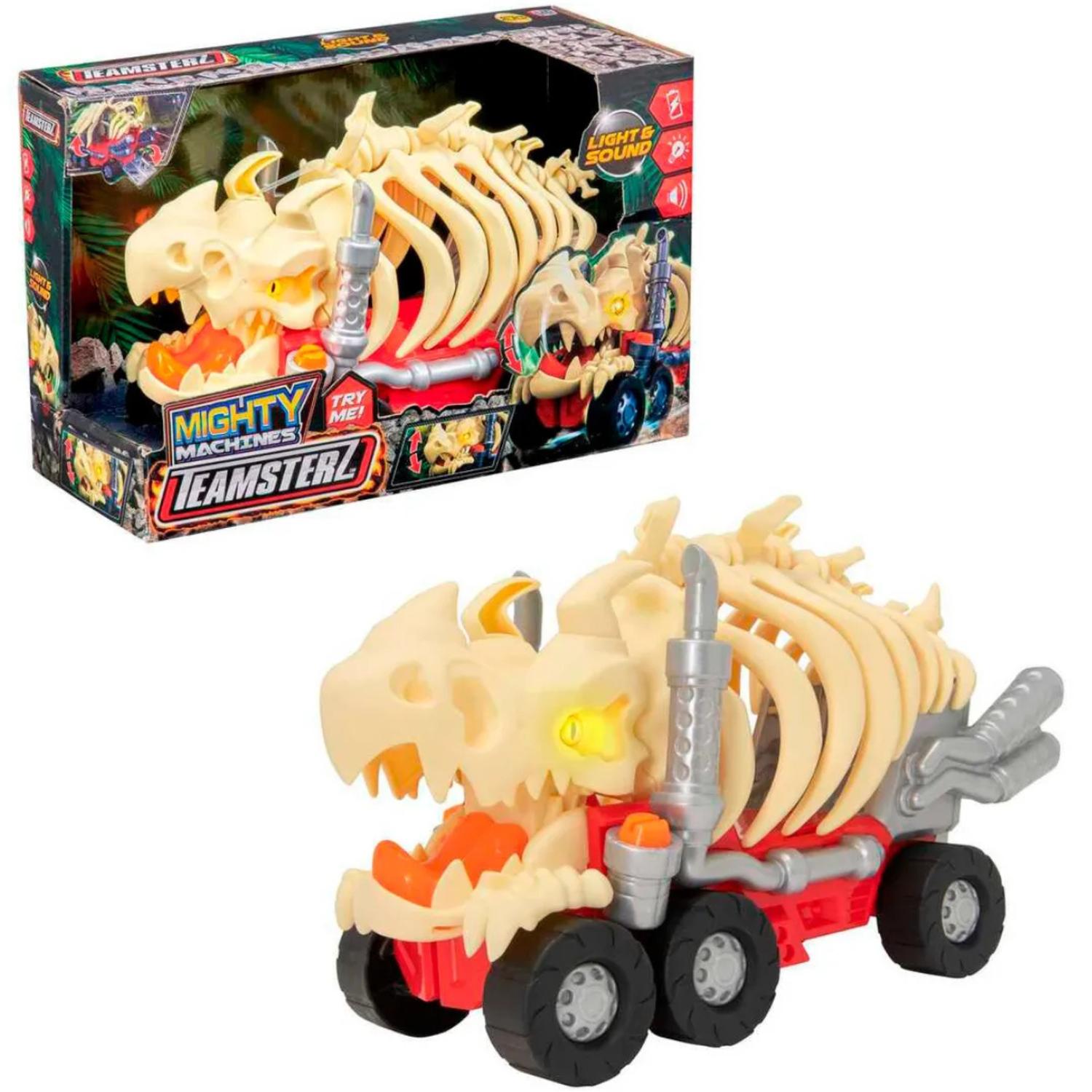 Camión Teamsterz Dino Triceratops Con Luces Y Sonido