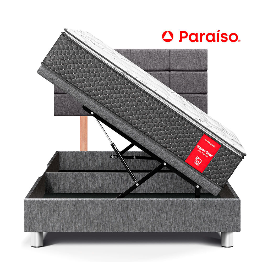 Dormitorio Boxet Blocks Super Star 2 Plazas Gris