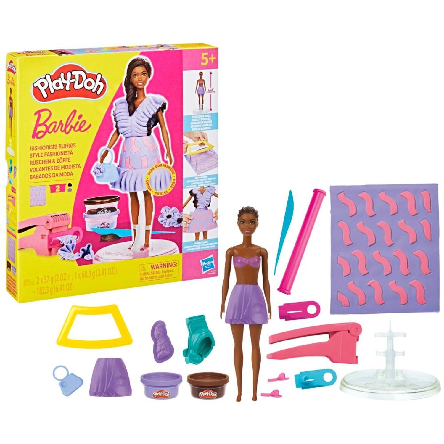 Set De Masas Y Plastilinas Play Doh Barbie Volantes De Modista