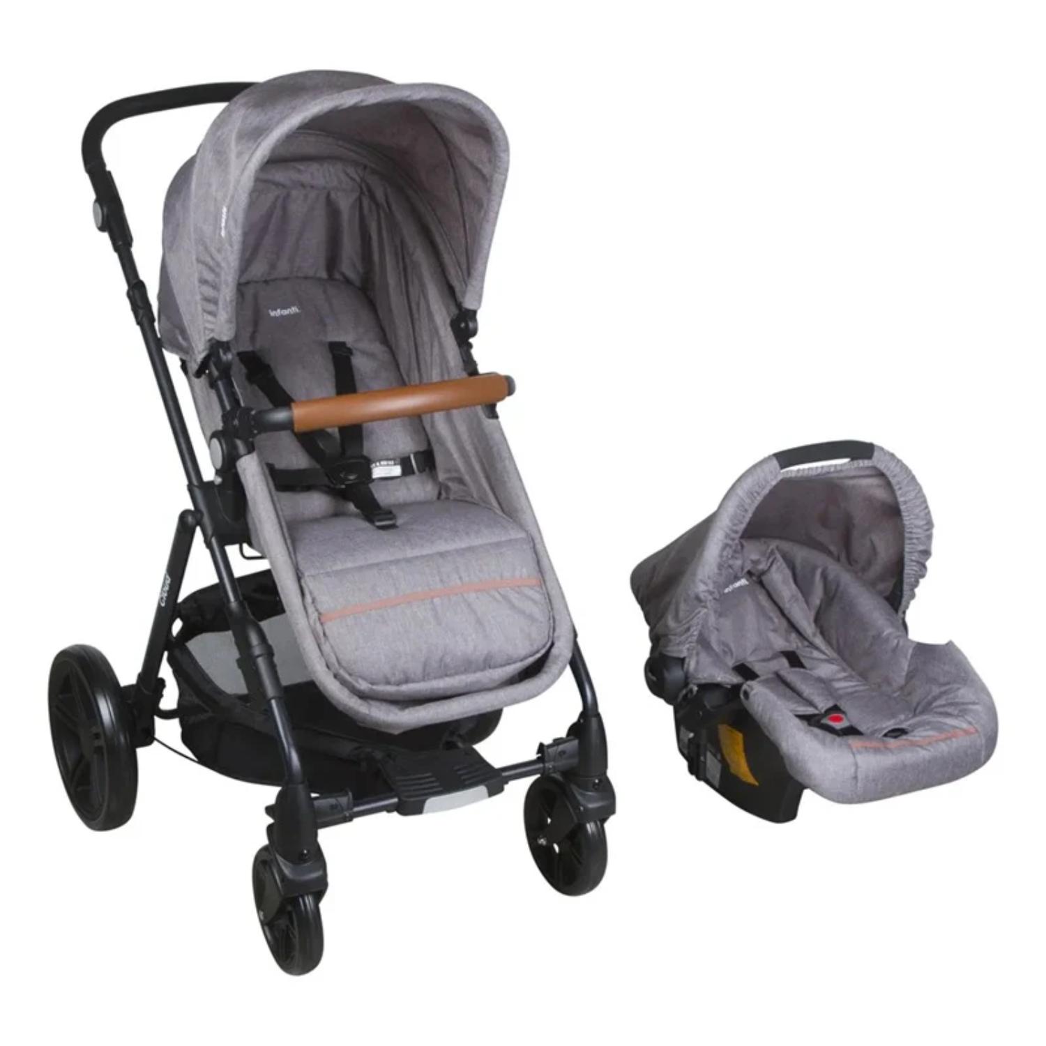 Coche Para Bebé Infanti P68 Travel System Cloud Gris