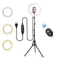 Aro De Luz Led 30cm + Soporte Para Celular + Trípode 2.10 M