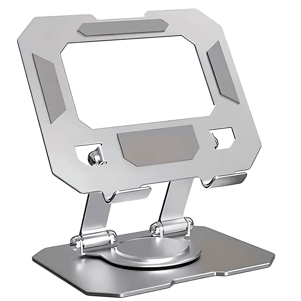 Soporte Para Tablet Celular Portátil Ajustable 360 Grados Color Plata