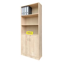 Estante de Melamina 80 cm con Puertas – Color Damasco