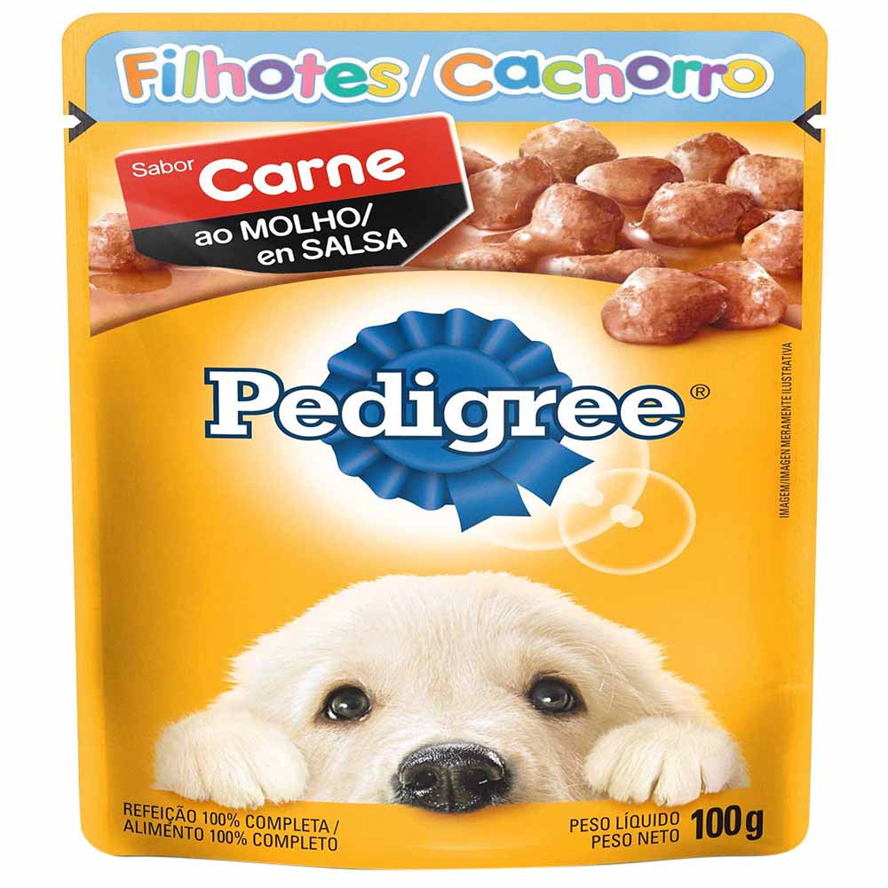 Alimento para Perro Cachorro PEDIGREE Pouch Carne Bolsa 100g 18un