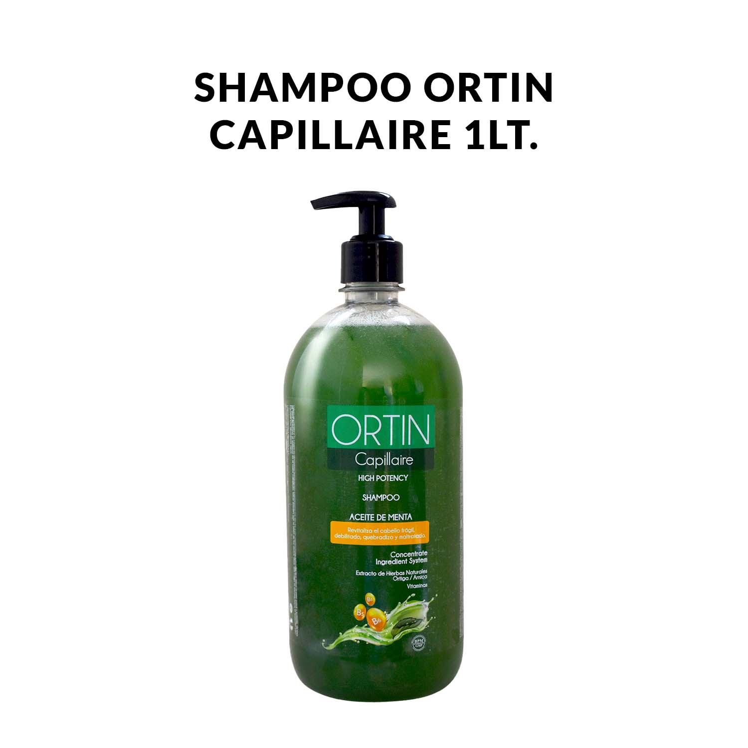 Shampoo Ortin Capillaire Aceite de Menta 1Lt.