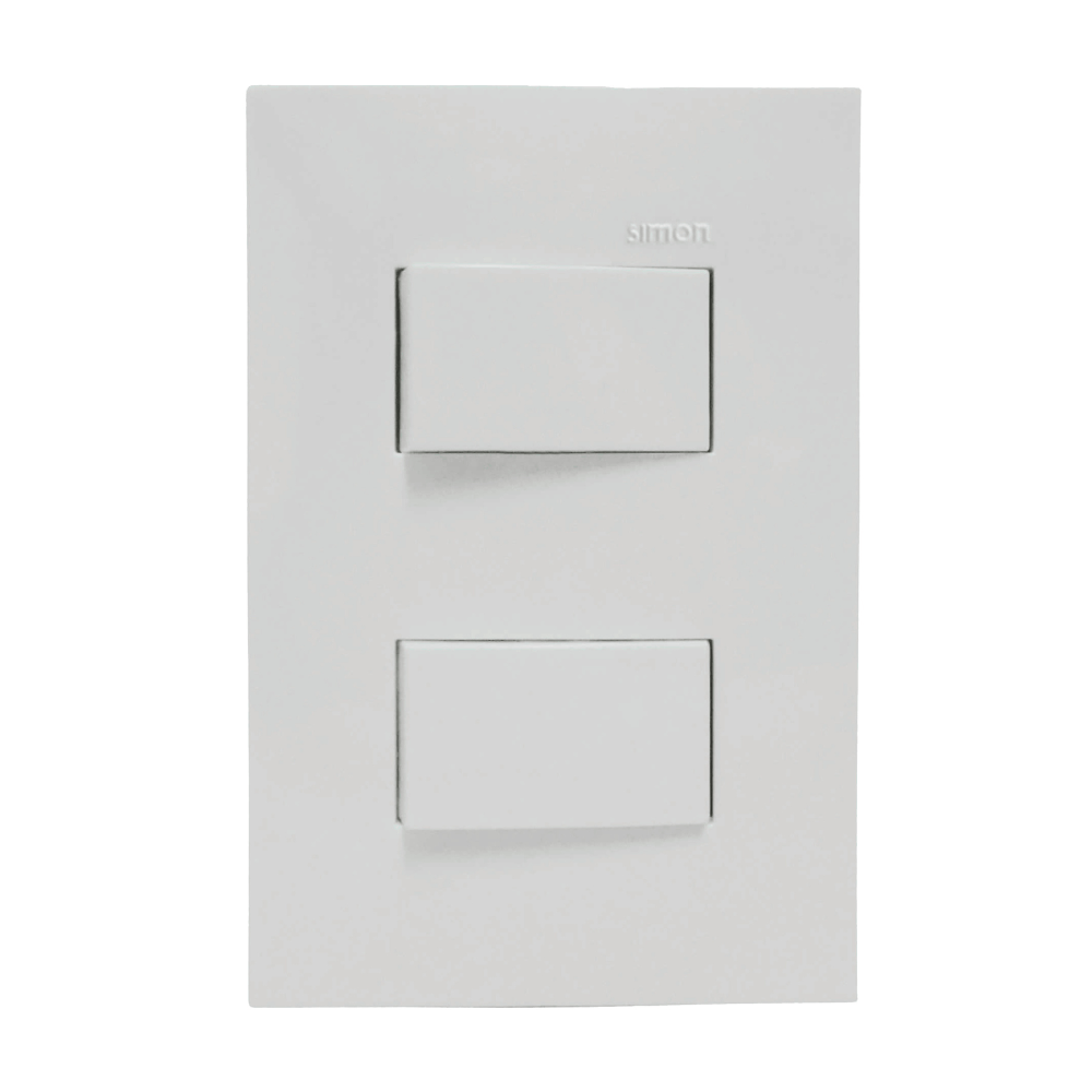 Conmutador Doble Blanco S25 Simon