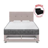 Dormitorio Sabanera Beige Acqua 2 plazas + Sofá Cama Forli
