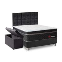 Juego de dormitorio Platinium King Tapizado Forli