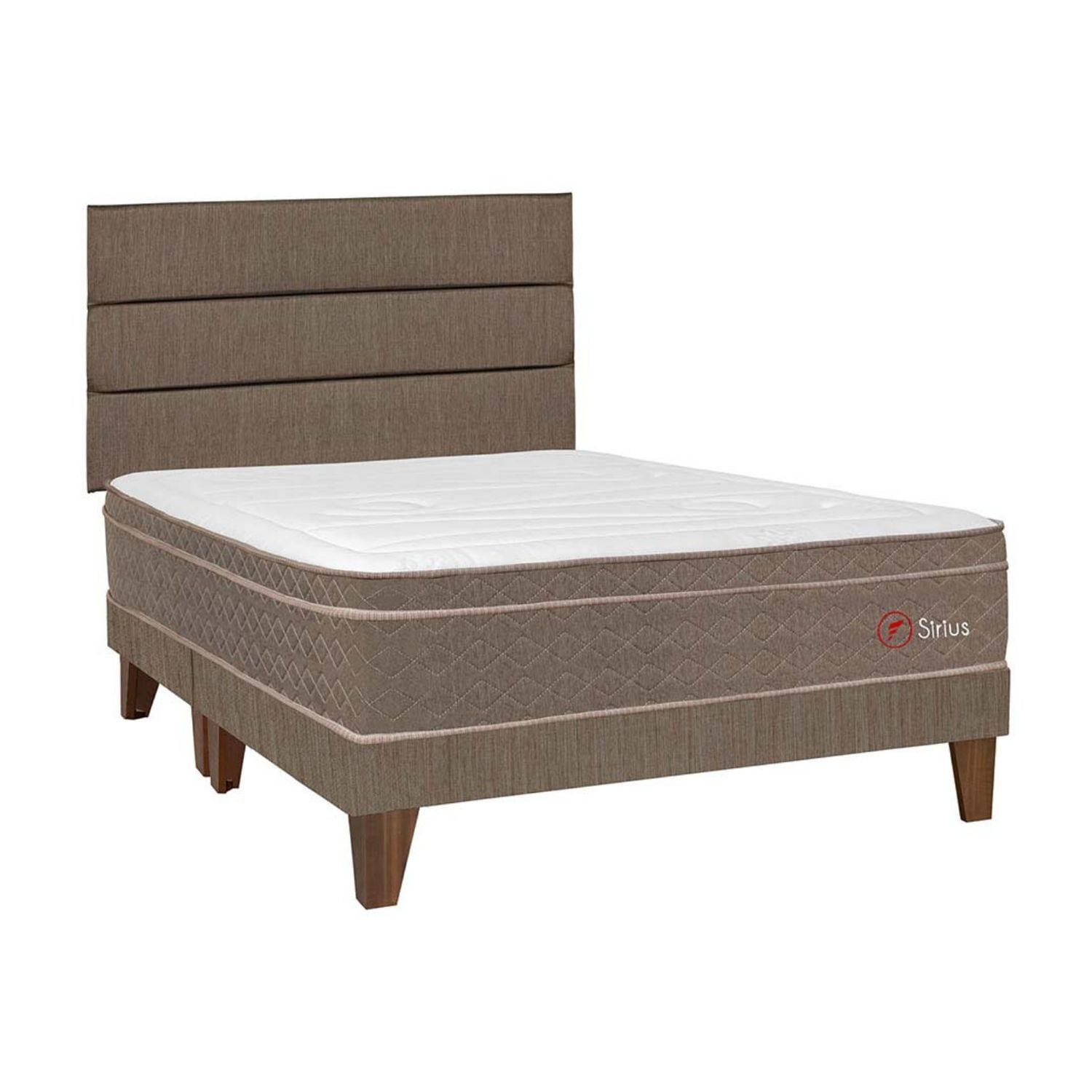 Dormitorio Europeo Sirius King + Cabecera Superior Marrón Forli