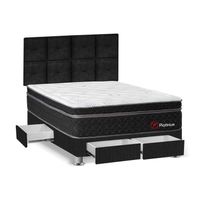 Dormitorio Platinium con 4 cajones 2 plazas + Cabecera Kimiko Forli