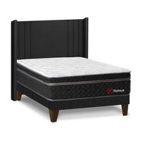 Dormitorio Europeo Platinium 2 plazas + Cabecera de Luxe Gris Forli