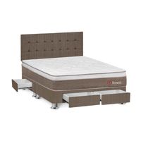 Dormitorio Boreal Pocket Ss con 4 cajones Queen + Cabecera Forli