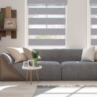 Cortina Roller Cortable Día/Noche Gris Madera 160x180cm Orange
