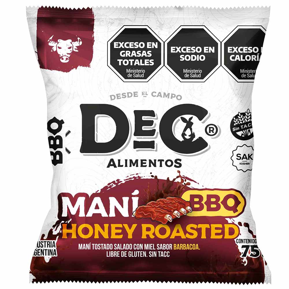 Maní BBQ DEC ALIMENTOS Bolsa 75g