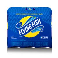 Cerveza FLYING FISH con Sabor Lima Limón Lata 355ml Paquete 6un