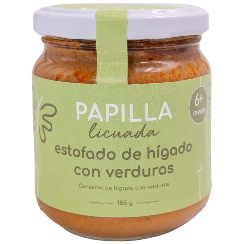 Papilla de Estofado, Hígado con Verduras Licuadas KIGLI Frasco 185g
