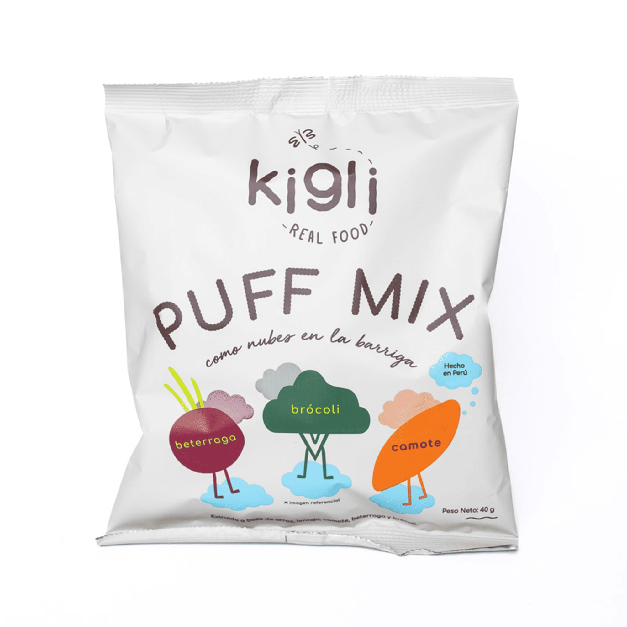 Crunchie Puff Mix KIGLI REAL FOOD Bolsa 40g