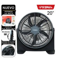 Ventilador Prima YL-2020P Box Recirculante 20"" 130 Watts Negro