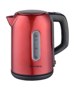 Hervidor Eléctrico Metálico 1.7L Imaco KE1722R Rojo - Acero/Inox. 1850Watts !OFERTON!