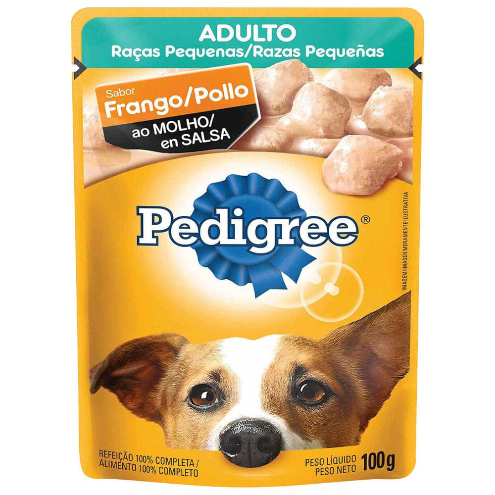 Alimento para Perro Razas Pequeñas PEDIGREE Pouch de Pollo Paquete 18un 100gr
