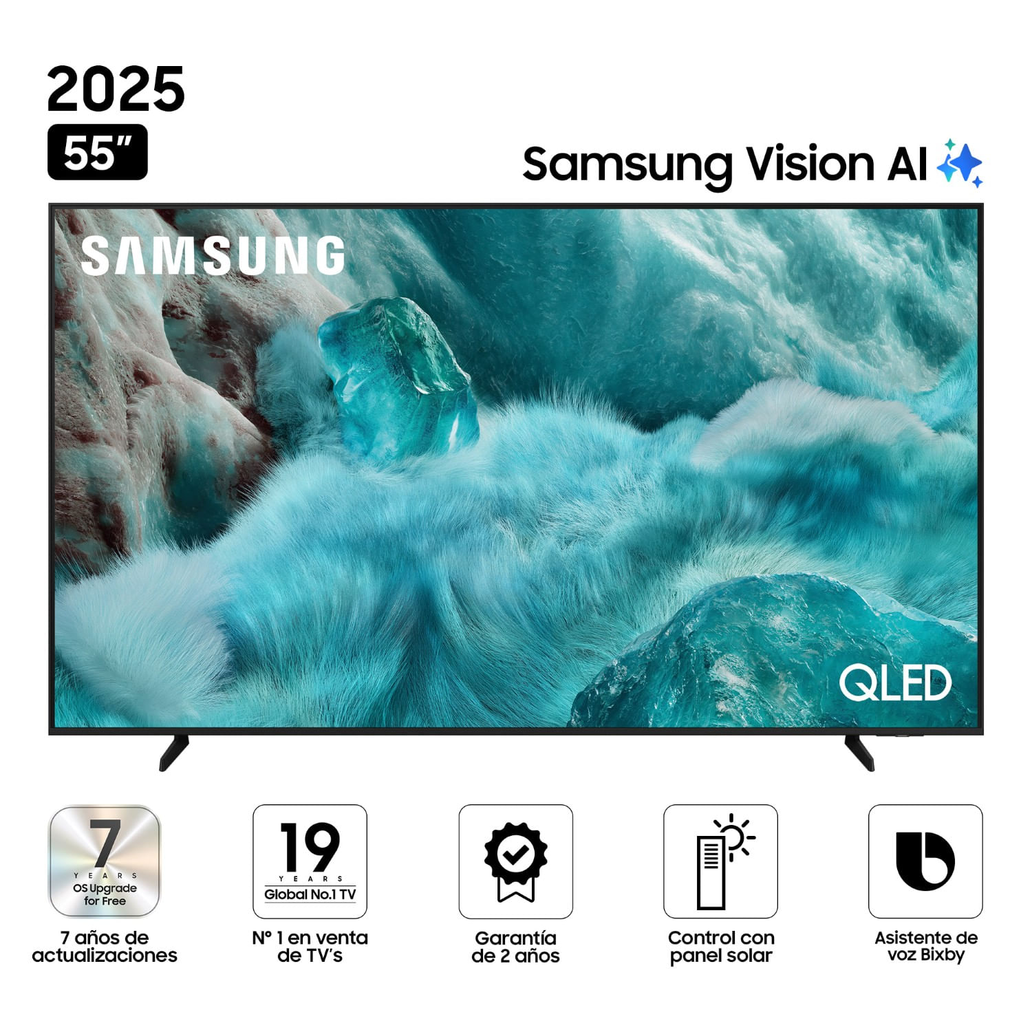 TV Samsung 55"" QLED Q7F Vision AI Smart TV QN55Q7FAAGXPE (2025)