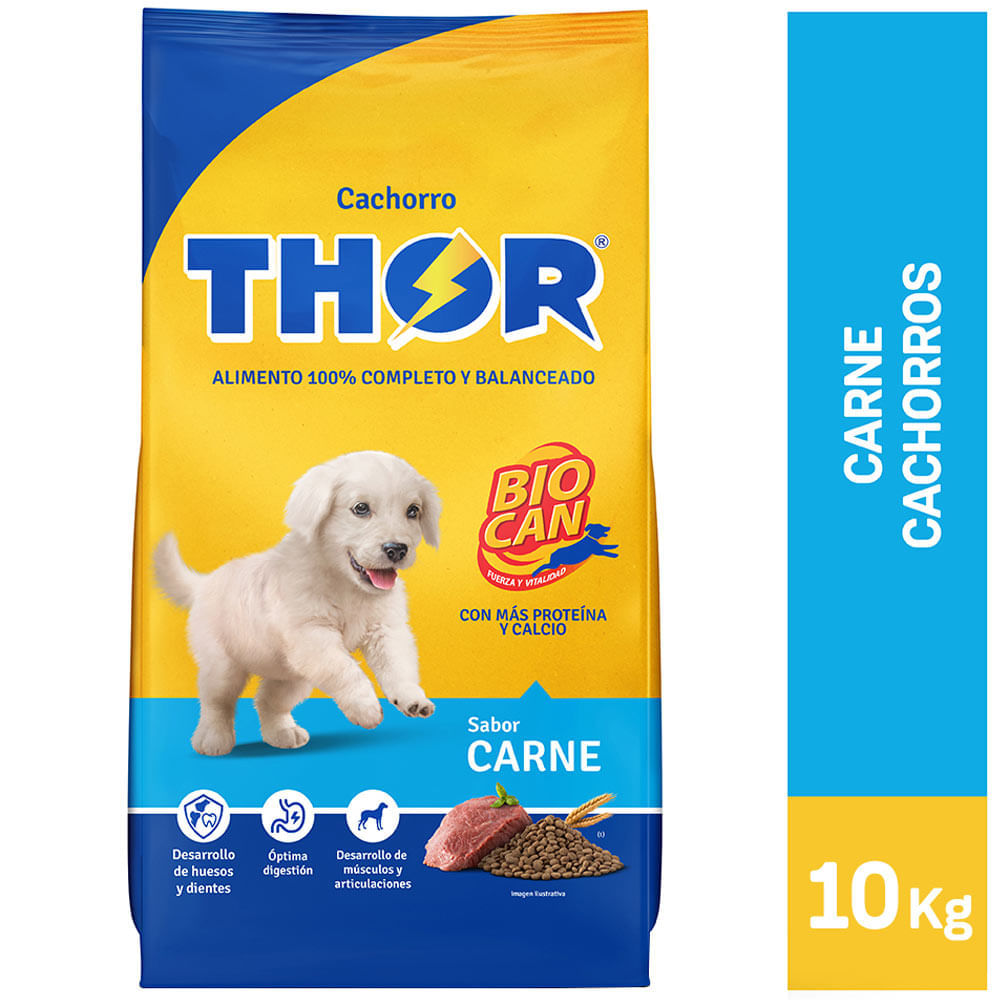 Comida para Perro THOR Cachorro Carne Bolsa 10Kg